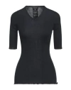 Giorgio Armani Woman Sweater Midnight Blue Size 8 Virgin Wool, Silk, Cashmere In Blue