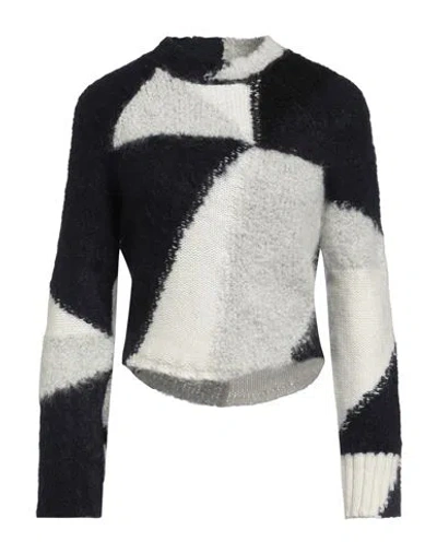 Giorgio Armani Woman Sweater Midnight Blue Size 14 Wool, Mohair Wool, Cashmere, Silk, Polyamide