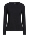 Giorgio Armani Woman Sweater Midnight Blue Size 6 Viscose, Polyamide, Cashmere, Elastane In Black