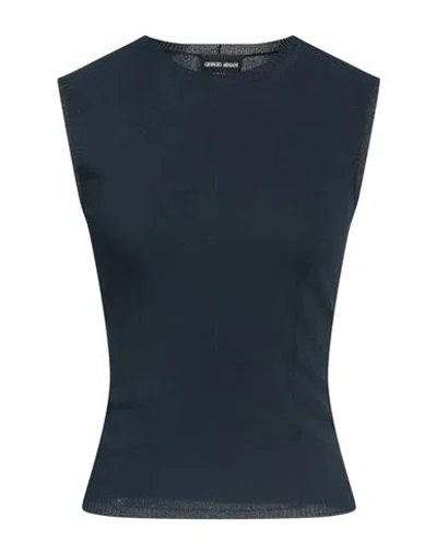 Giorgio Armani Woman Sweater Midnight Blue Size 8 Viscose, Elastane