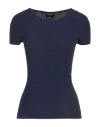Giorgio Armani Woman Sweater Navy Size 14 Viscose, Polyester