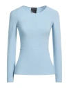 Giorgio Armani Woman Sweater Sky Blue Size 4 Viscose, Polyester