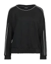 Giorgio Armani Woman Sweatshirt Black Size 10 Viscose, Polyamide, Elastane In Black