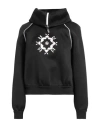 Giorgio Armani Woman Sweatshirt Black Size 6 Viscose, Cotton, Polyamide, Elastane In Black