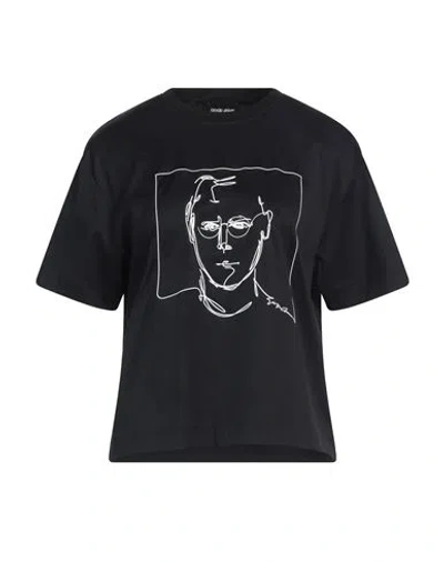 Giorgio Armani Woman T-shirt Black Size 10 Cotton