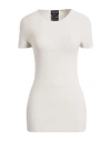 Giorgio Armani Woman T-shirt Light Grey Size 10 Viscose, Polyester In Neutral