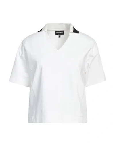 Giorgio Armani Woman T-shirt Off White Size 8 Viscose, Polyamide, Elastane