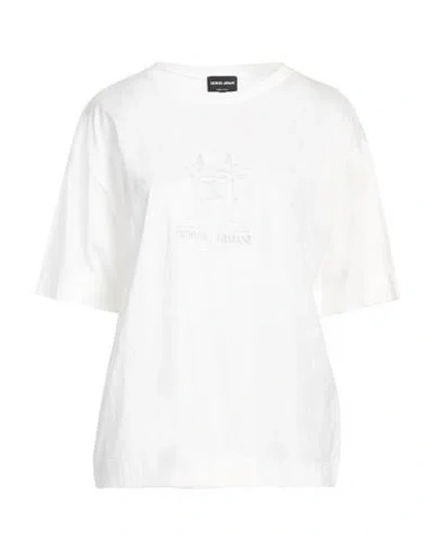 Giorgio Armani Woman T-shirt White Size 10 Cotton
