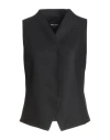 Giorgio Armani Woman Tailored Vest Black Size 10 Virgin Wool, Cashmere, Elastane In Black