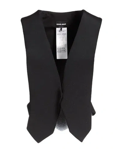 Giorgio Armani Woman Tailored Vest Black Size 8 Silk