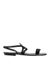 Giorgio Armani Woman Thong Sandal Purple Size 8 Textile Fibers In Black