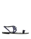 Giorgio Armani Woman Thong Sandal Purple Size 8 Textile Fibers