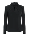 Giorgio Armani Woman Top Black Size 6 Viscose, Elastane In Black