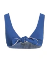 Giorgio Armani Woman Top Sky Blue Size 6 Viscose, Polyester In Blue