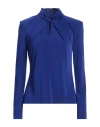 Giorgio Armani Woman Top Bright Blue Size 10 Viscose, Elastane