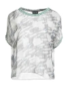 Giorgio Armani Woman Top Charcoal Size 10 Silk In Gray