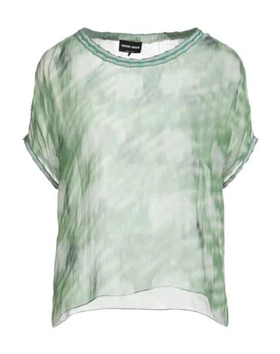 Giorgio Armani Woman Top Light Green Size 10 Silk