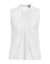 Giorgio Armani Woman Top Light Grey Size 10 Silk In Grey