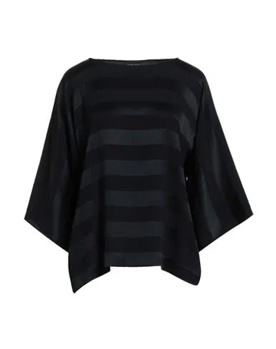 Giorgio Armani Woman Blouse Midnight Blue Size 6 Silk