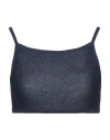 Giorgio Armani Woman Top Navy Size 6 Viscose, Polyester, Metallic Fiber In Navy