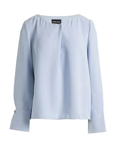 Giorgio Armani Woman Top Sky Blue Size 6 Polyester