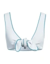 Giorgio Armani Woman Top Sky Blue Size 6 Viscose, Polyester In Blue