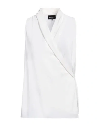 Giorgio Armani Woman Shirt White Size 8 Silk