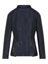 Giorgio Armani Tailored Jacket Sequin Embellishments In Blue