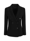 Giorgio Armani Double-breasted Tailored Blazer With Notched Lapel In Multicolor