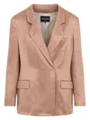 Giorgio Armani Double-breasted Blazer In Pink & Purple