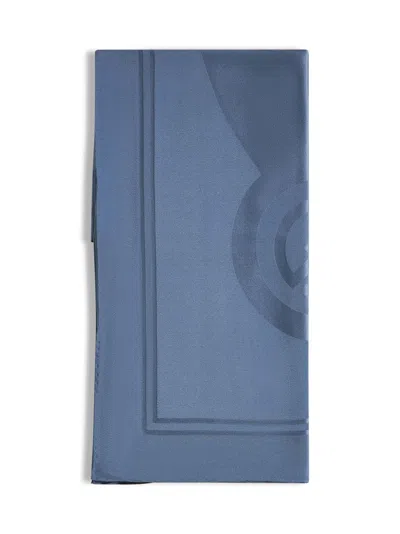 Giorgio Armani Women Blue Jacquard Silk Stole In Multi