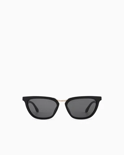 Giorgio Armani Women's Butterfly-shaped Sunglasses In Black