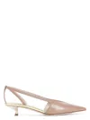 Giorgio Armani Pink Calf Leather Pumps In Pink & Purple