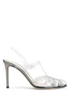 Giorgio Armani 100 Crystal-embellished Pumps In Metallic
