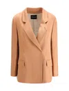 Giorgio Armani Women Double-breasted Satin Blazer In Multicolor
