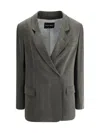 Giorgio Armani Women Double-breasted Satin Blazer In Multicolor