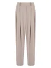 Giorgio Armani Silk-georgette Tailored Trousers In White