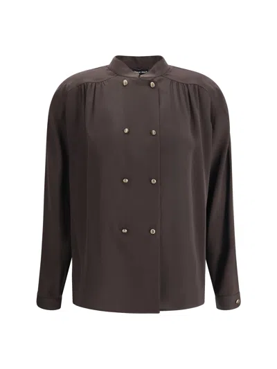 GIORGIO ARMANI GIORGIO ARMANI WOMEN DOUBLEBREASTED SILK SHIRT