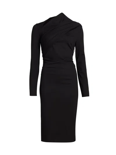 Giorgio Armani Women's Draped Jersey Sheath Dress In Black