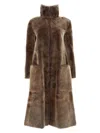 Giorgio Armani Flared Hemline Funnel Neck Long Length Coat