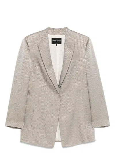 GIORGIO ARMANI WOMEN'S GIACCA MICRO JACQUARD VISCOSA CUPRO