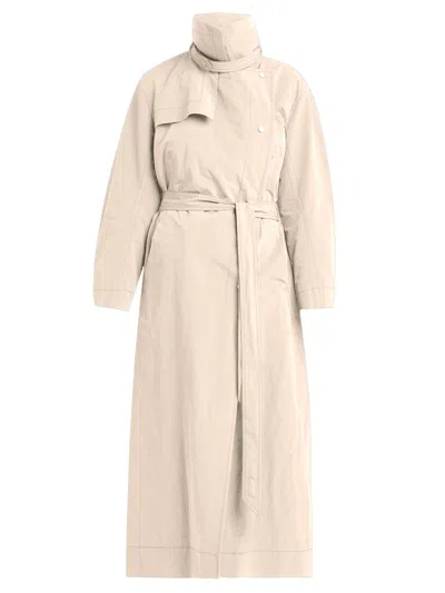 Giorgio Armani Women's High-neck Belted Trench Coat In Neutral