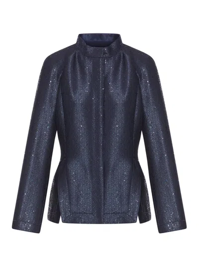 GIORGIO ARMANI GIORGIO ARMANI WOMEN JACQUARD JACKET WITH SEQUINS