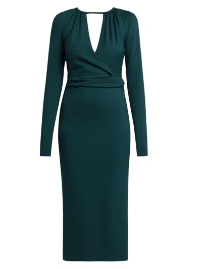 Giorgio Armani Women's Milano Jersey Sheath Dress In Green