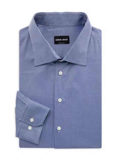 Giorgio Armani Women's Pattern Dress Shirt In Blue