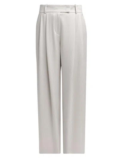 Giorgio Armani Women's Pleasted Mid-rise Trousers In White