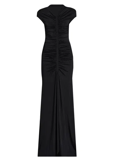 Giorgio Armani Women's Ruched Embellished Gown In Black