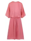 Giorgio Armani Silk Midi Dress In Nude & Neutrals