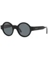 Giorgio Armani Womens Black Ar 903m Round Acetate Sunglasses In Black