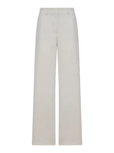 Giorgio Armani Women Tailored Linen Trousers In White